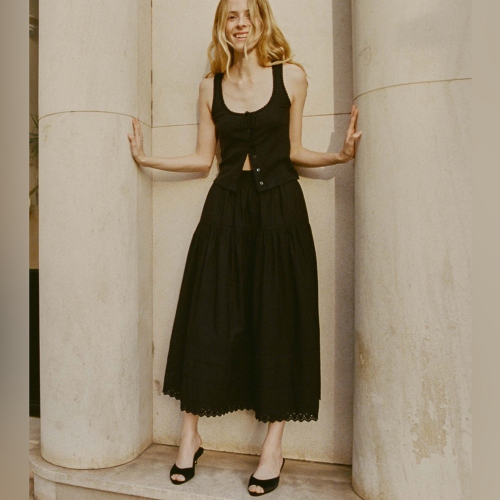 DOEN Sebastiane Skirt in Black - Size S